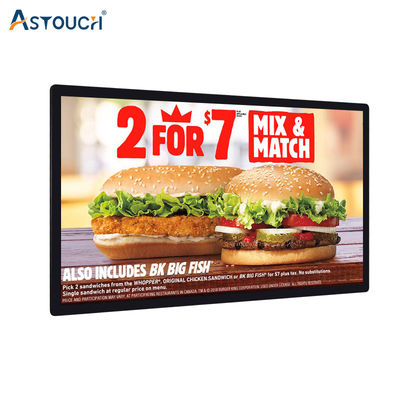 27 Inch Wall Mounted Digital Signage Pcap Electronic Advertising Displays