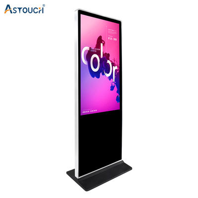 IR 55 Inch Digital Signage For Advertising Playing 4K Floor Standing OEM