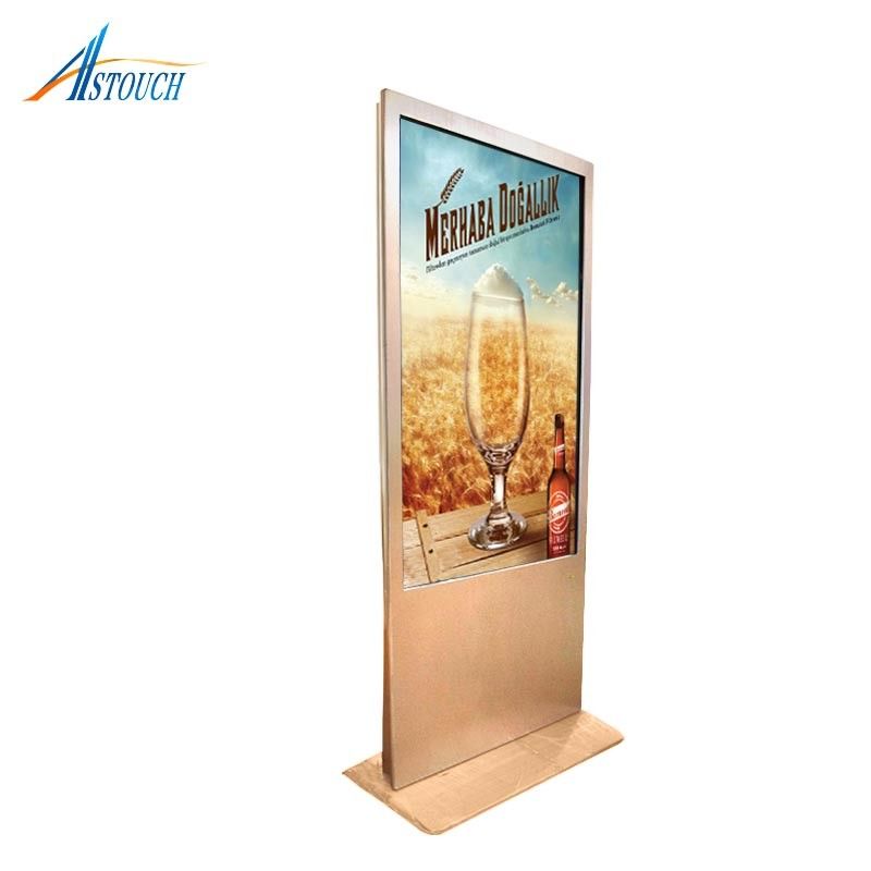 55 Inch Digital Signage Displays 350nits Advertising LCD Display OEM