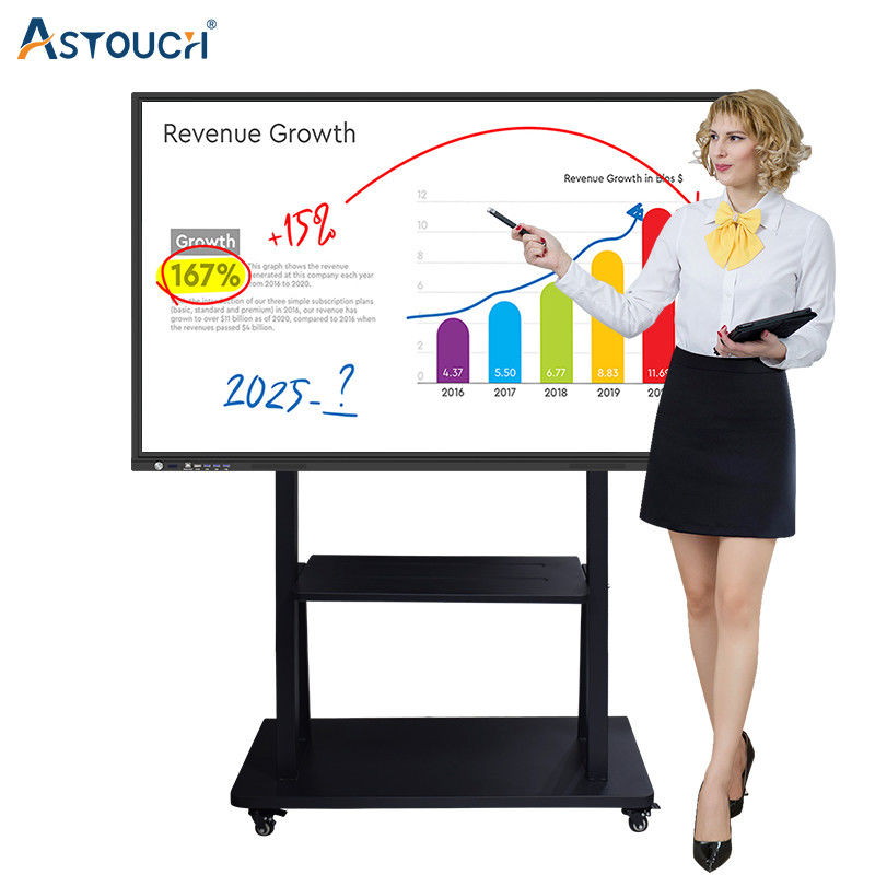 IFPs 65 Inch Interactive Touch Panel Whiteboard Quad Core For Lessons