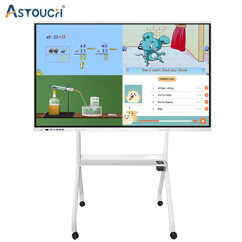 Multitouch Interactive Touch Screen Whiteboard 86 Inch White