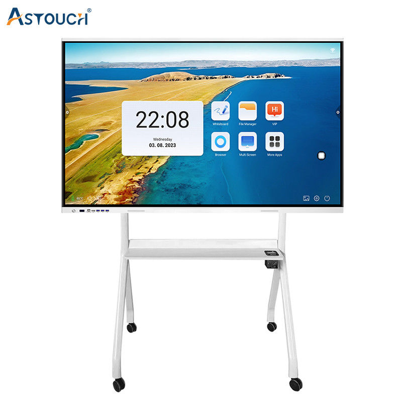 75 Inch Smart Interactive Board Panel 60hz 350nits Multiple Users Support