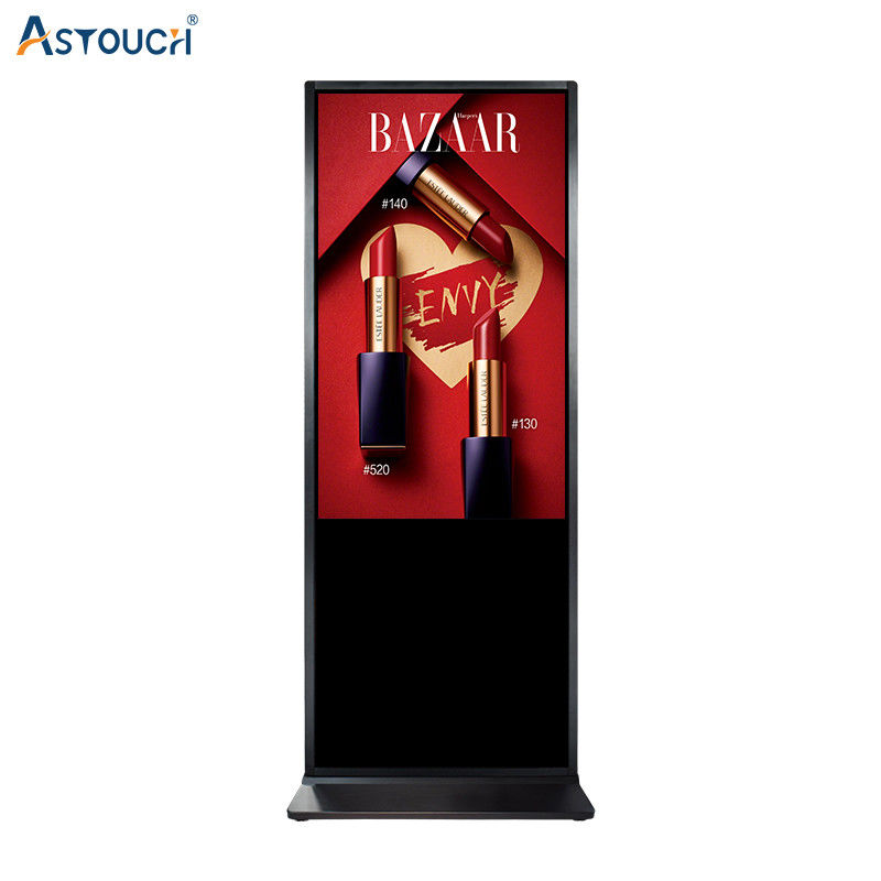 Double Sides Metal Case plus Toughened Glass Panel standing digital signage