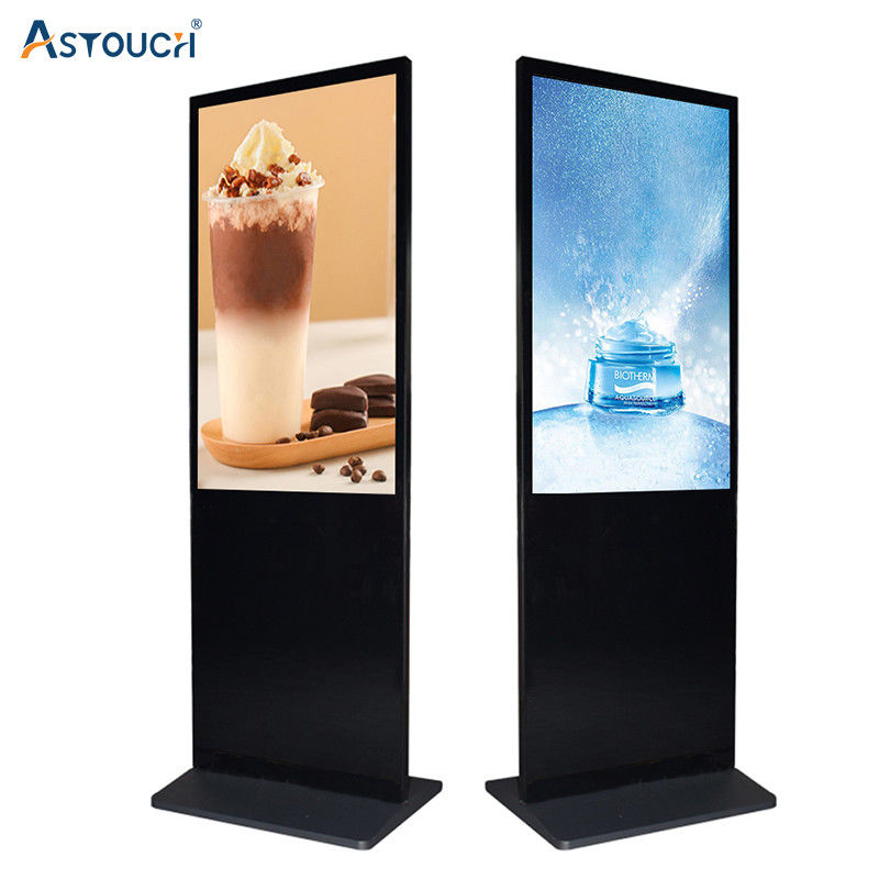 75" Floor Standing IR Touch Digital Signage With 300 - 2000 Nits Brightness