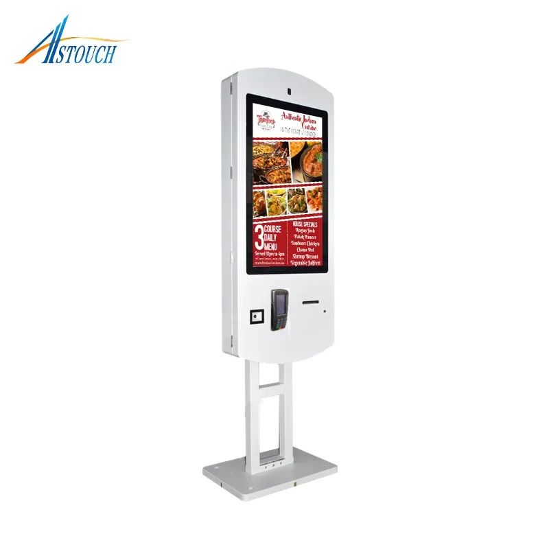High Durability Restaurant Self Service Kiosk Automatic Ordering Customizable Menu